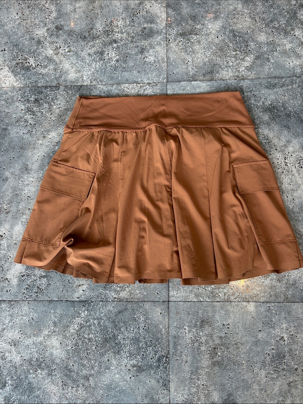 aerie Chestnut Brown Skater Pocket Tennis Skirt